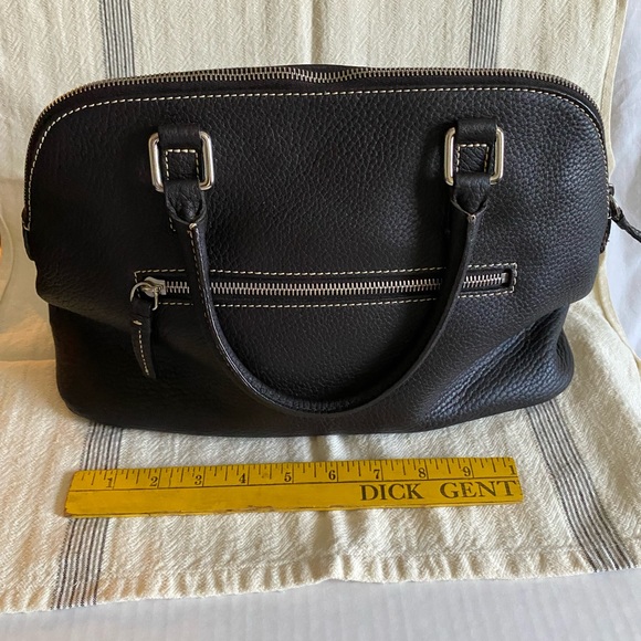 Dooney and Bourke Brown Pebble Leather Satchel - Picture 5 of 10